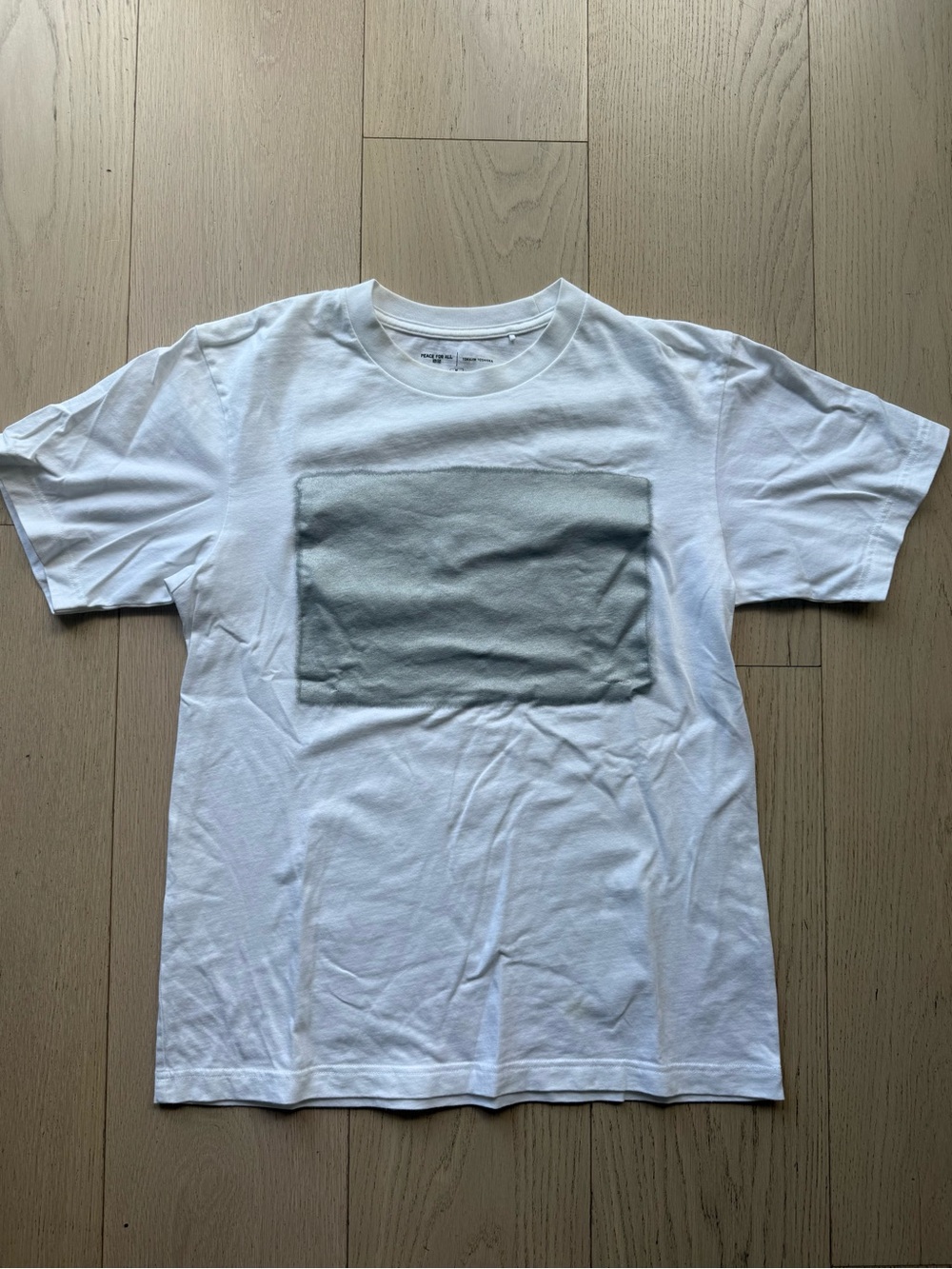 Uniqlo Tokujin Yoshioka “Peace for All” Crewneck Tee with Silver Front Panel
